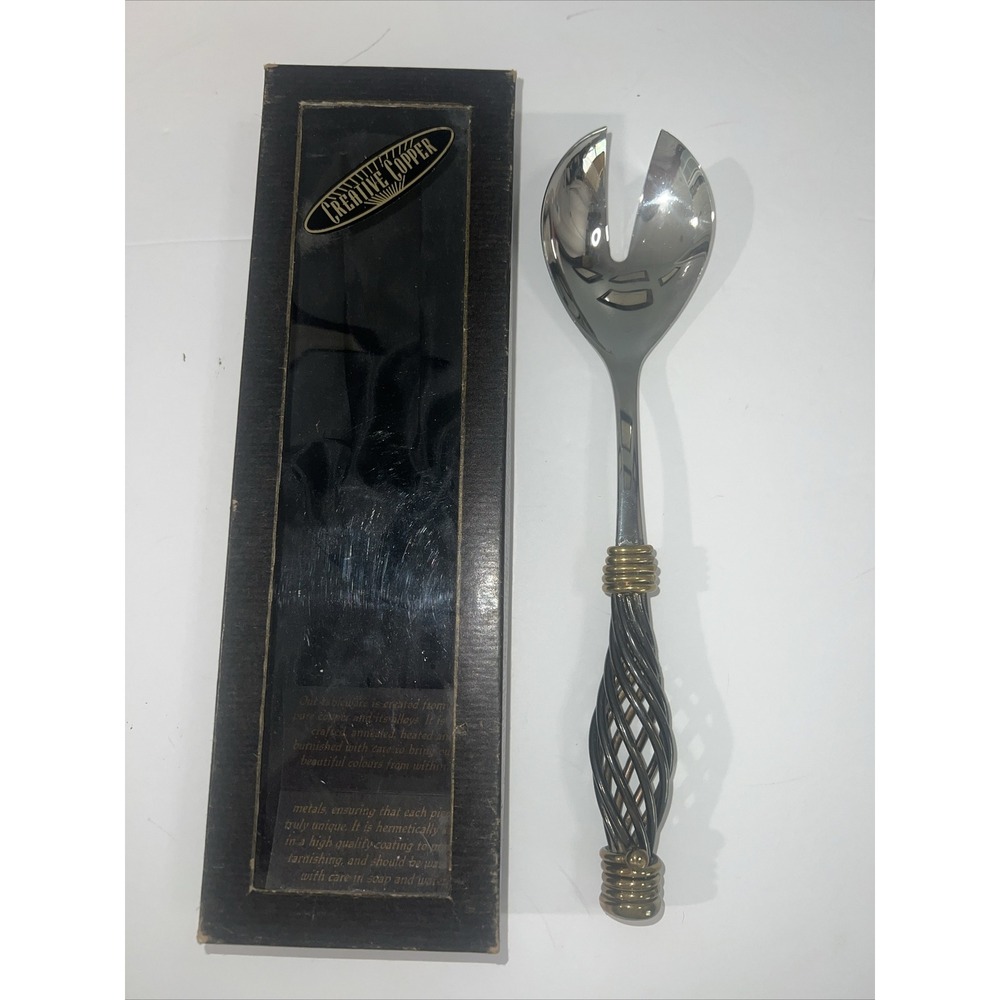 Creative Copper Handcrafted Serving Spoon In Box